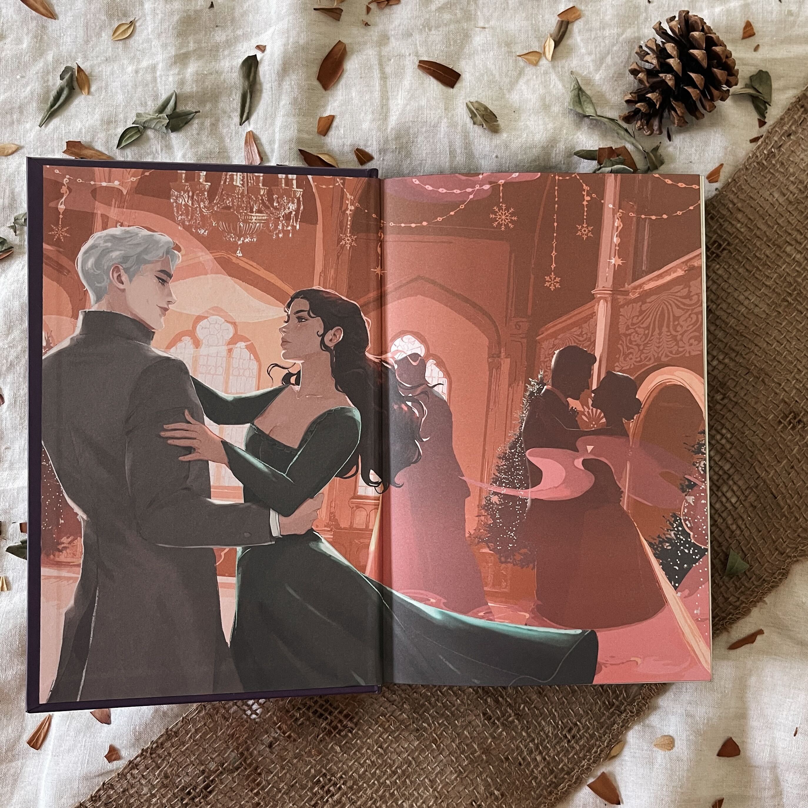 Real photo: illustrated endpapers